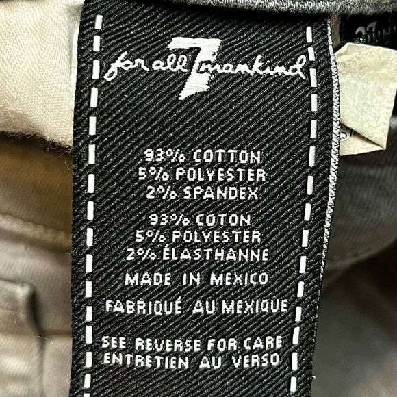 7 For All Mankind Gray Ankle Gwenevere Distressed Jeans 27 - Picture 8 of 10